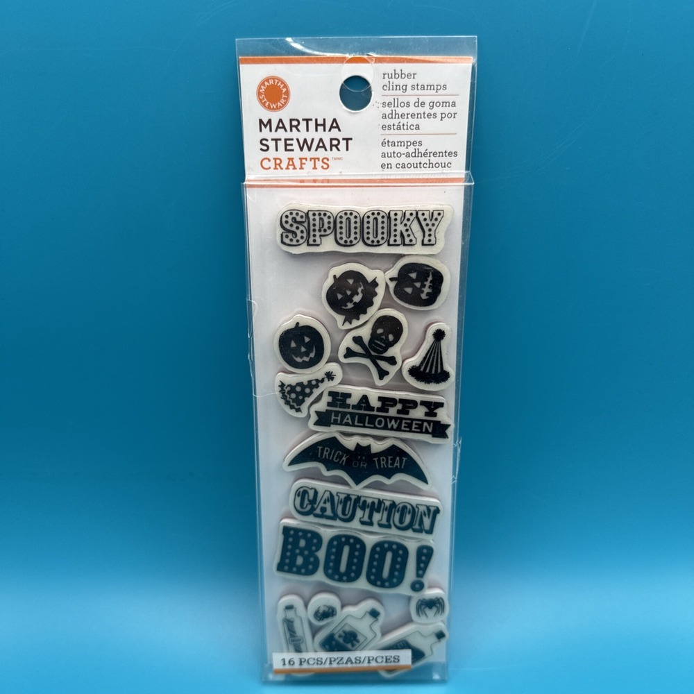 Martha Stewart Crafts‎ Rubber Cling Stamps Set Halloween Scrapbook Tags Cards
